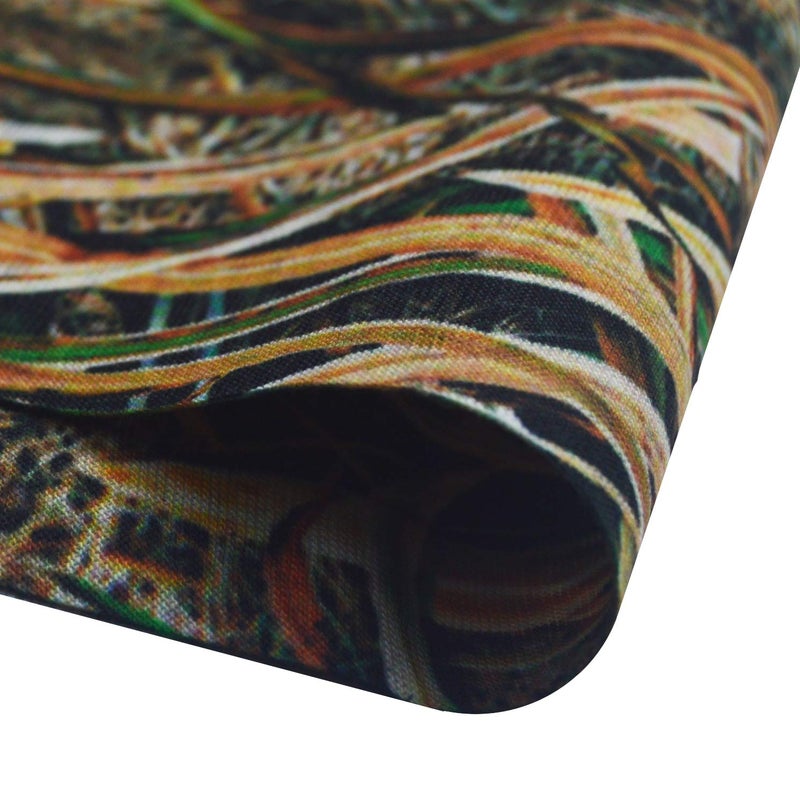 Obacle Camo Half Face Mask for Hunting Sun Dust Wind Protection - Durable Camo Headband For Men Women, Seamless Lightweight Thin Breathable Mask for Outdoor Sports (Grass Withered Light Brown) - Image 4